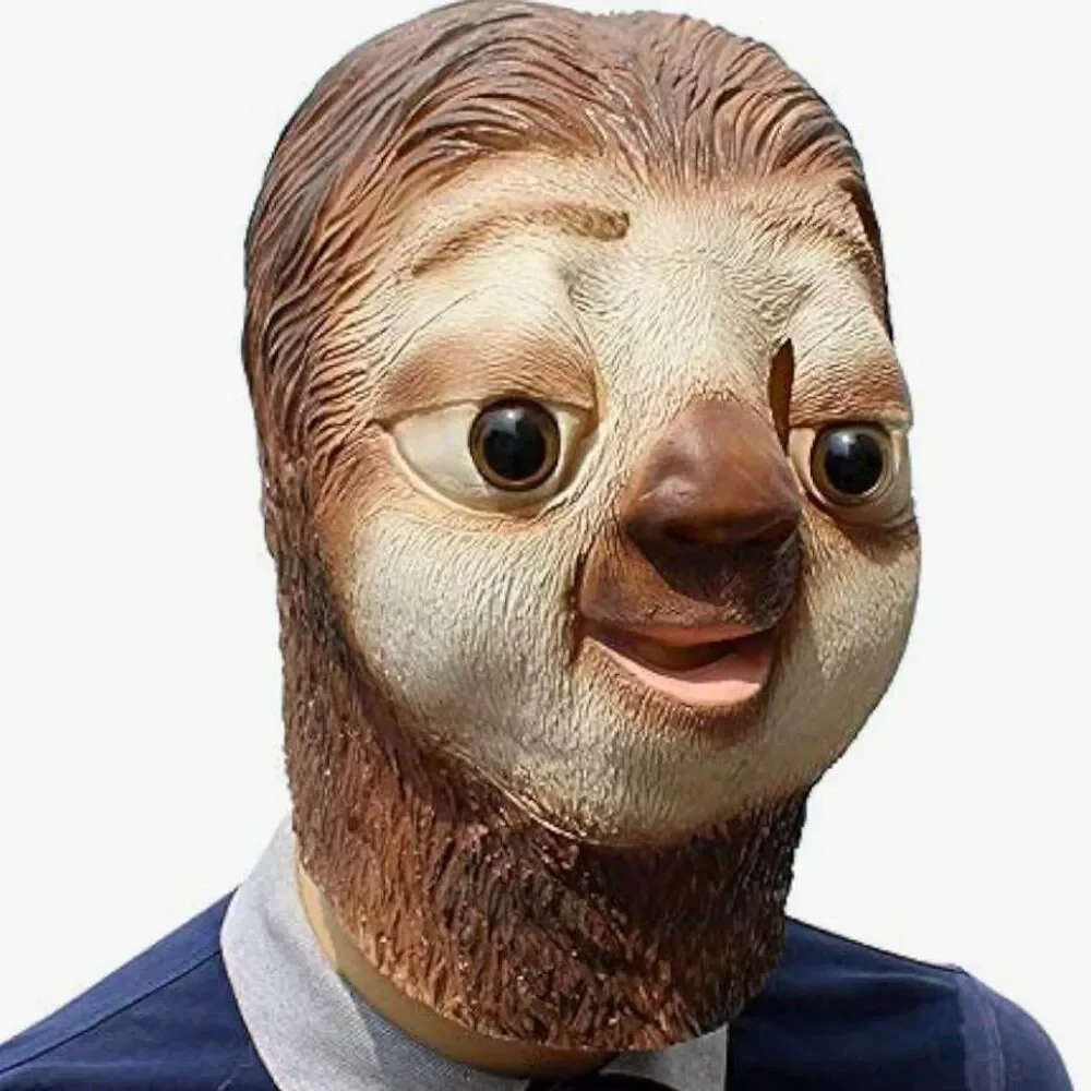 🔸️Deluxe Zootopia Sloth Full Head Latex Costume Mask